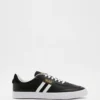 Deals 🎁 Polo Ralph Lauren Court VLC Low-Top Sneakers - Men's Black & White 🥰