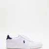 Flash Sale 🧨 Polo Ralph Lauren Polo Court Low Top Sneaker White & Navy 🥰