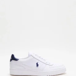 Flash Sale 🧨 Polo Ralph Lauren Polo Court Low Top Sneaker White & Navy 🥰
