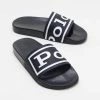 Promo ❤️ Polo Ralph Lauren Polo Slides - Unisex Black & White ⭐