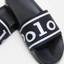 Promo ❤️ Polo Ralph Lauren Polo Slides - Unisex Black & White ⭐ -Mens Shoes Shop http3A2F2Fstatic.theiconic.com .au2Fp2Fpolo ralph lauren 8793 5238131 4