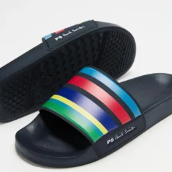 Best deal ❤️ PS Paul Smith Summit Sports Stripe Slides Multi ✔️ -Mens Shoes Shop http3A2F2Fstatic.theiconic.com .au2Fp2Fps by paul smith 4915 9300531 3