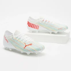 Cheap ✨ Puma Ultra 3.2 FG/AG Boots - Men's Puma White, Red Blast & Puma White 🎉