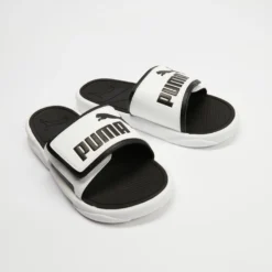 Flash Sale ⭐ Puma Royalcat Comfort Slides - Men's Puma White & Puma Black ⭐