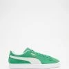 Deals 👍 Puma Suede Classic Teams - Unisex Amazon Green & Puma White 👏