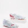 Coupon ✨ Puma Ultra 4.2 FG/AG Boots - Men's Puma White, Red Blast & Energy Blue ❤️