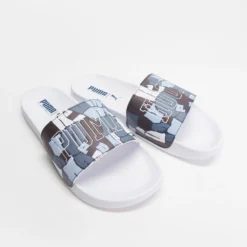 Cheap 🤩 Puma Leadcat FTR Baseball Camo Sandals - Men's Puma White & Intense Blue 💯