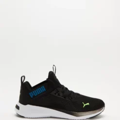 Deals 👏 Puma Softride Enzo NXT Fade Running Shoes - Men's Puma Black, Green Glare & Future Blue ⌛