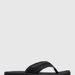 Discount ⌛ Quiksilver Mens Travel Oasis 🎁 Thongs BLACK/BLACK/BROWN ✨