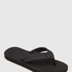 New 🧨 Quiksilver Mens Left Coasta Leather Thongs BLACK/BLACK/BROWN 😀 -Mens Shoes Shop http3A2F2Fstatic.theiconic.com .au2Fp2Fquiksilver 3890 2570251 3