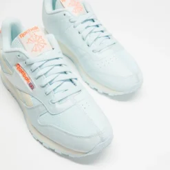 New 🌟 Reebok Classic Leather Shoes - Unisex Chalk Blue, Classic White & Orange Flare ⭐ -Mens Shoes Shop http3A2F2Fstatic.theiconic.com .au2Fp2Freebok 4604 2885521 4