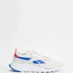 Budget 🧨 Reebok CL Legacy - Men's Morning Fog, Court Blue & Dynamic Red ⭐