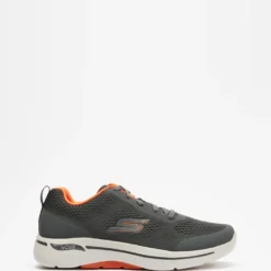Best Pirce 😀 Skechers GOWalk Arch Fit Idyllic - Men's Charcoal & Orange ✨