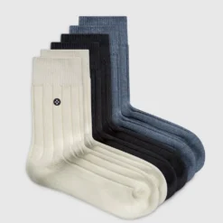 Hot Sale ✔️ Sockdaily Cold 6 Pack Quarter 😍 Socks Snow, Raven, Stone 👏