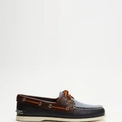 Discount ✨ Sperry Authentic Original 2-Eye Tri-Tone 🧨 Boat Shoes Navy Multi ⭐