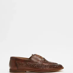 Buy ⭐ Staple Superior Miguel Woven Lace Up Brown ❤️