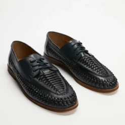 Cheapest ✔️ Staple Superior Miguel Woven Lace Up Navy ✔️