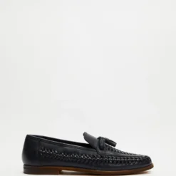 Discount 🔔 Staple Superior Milano Tassle Leather Loafers Navy 🔔