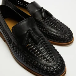 Flash Sale ⌛ Staple Superior Milano Tassle Leather Loafers Black ⌛