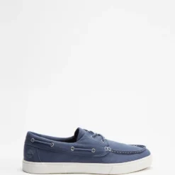 Cheap 🌟 Timberland Union Wharf 2.0 EK Boat Shoes - Men's Dark Blue Canvas 😉