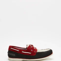 Best deal ✔️ Tommy Hilfiger Classic Suede ⭐ Boat Shoes Red, White & Blue ❤️