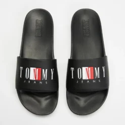 Top 10 😍 Tommy Hilfiger Tommy Jeans Pool Slides Black 🛒