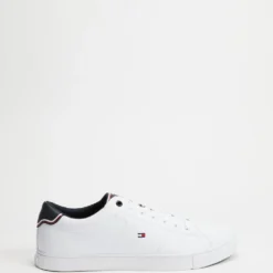Flash Sale 🥰 Tommy Hilfiger Essential Leather Sneakers - Men's White ⭐