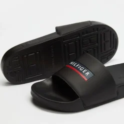Coupon 🤩 Tommy Hilfiger Seasonal Embossed Pool Slides - Men's Black 🛒 -Mens Shoes Shop http3A2F2Fstatic.theiconic.com .au2Fp2Ftommy hilfiger 3858 5232931 3