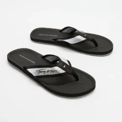 Promo 🥰 Tommy Hilfiger Three Color Beach Sandals - Men's Black ⭐