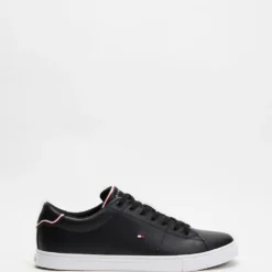 Wholesale 👍 Tommy Hilfiger Essential Leather Sneakers - Men's Black 🧨