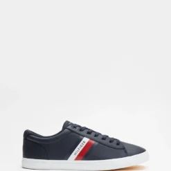 Brand new ⭐ Tommy Hilfiger Essential Leather Vulcanised Trainers Desert Sky 🔔