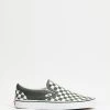 New ✔️ Vans Classic Slip-On - Unisex Checkerboard Thyme & True White 🎉