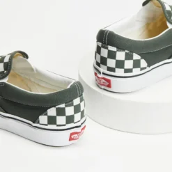 New ✔️ Vans Classic Slip-On - Unisex Checkerboard Thyme & True White 🎉 -Mens Shoes Shop http3A2F2Fstatic.theiconic.com .au2Fp2Fvans 1680 3309251 4