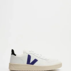 Promo 👏 Veja V10 - Unisex Extra White Purple Black Leather ⌛