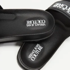 Coupon ⌛ Versace Jeans Couture Logo Pool Slides - Men's Nero ⭐ -Mens Shoes Shop http3A2F2Fstatic.theiconic.com .au2Fp2Fversace jeans 2060 8657331 3