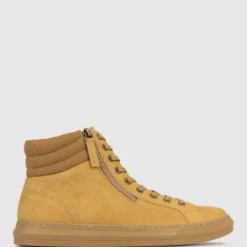 Outlet 🎁 Zeroe Peace High Top Sneakers Camel 🛒