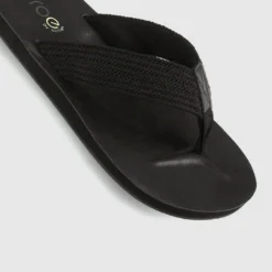 Hot Sale ⌛ Zeroe Super Canvas ❤️ Thongs Black 🌟 -Mens Shoes Shop http3A2F2Fstatic.theiconic.com .au2Fp2Fzeroe 9306 6184441 4